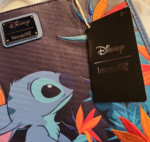 Loungefly Stitch Tropical Bird Of Paradise Blue Tote NWT Beautifully Embroidered - Picture 2 of 12